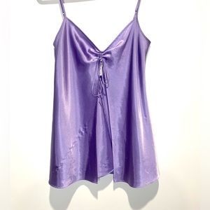 Lilac Satin Babydoll Lingerie Camisole